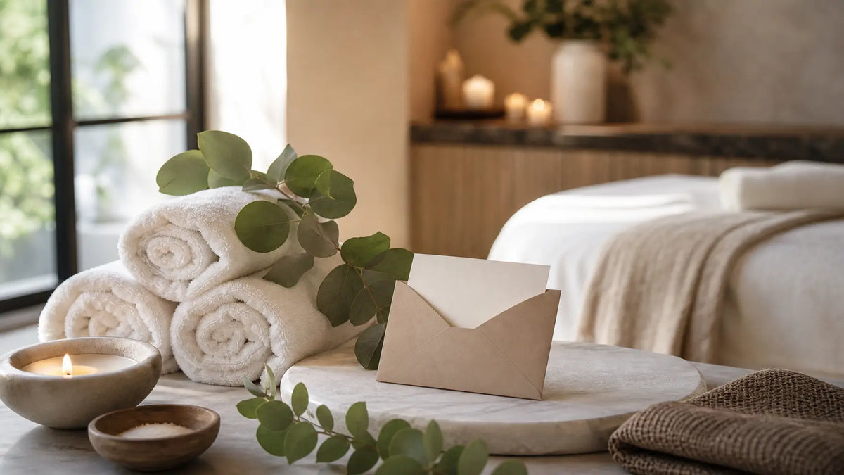 Spa gift ideas Gilbert AZ towels and gift card