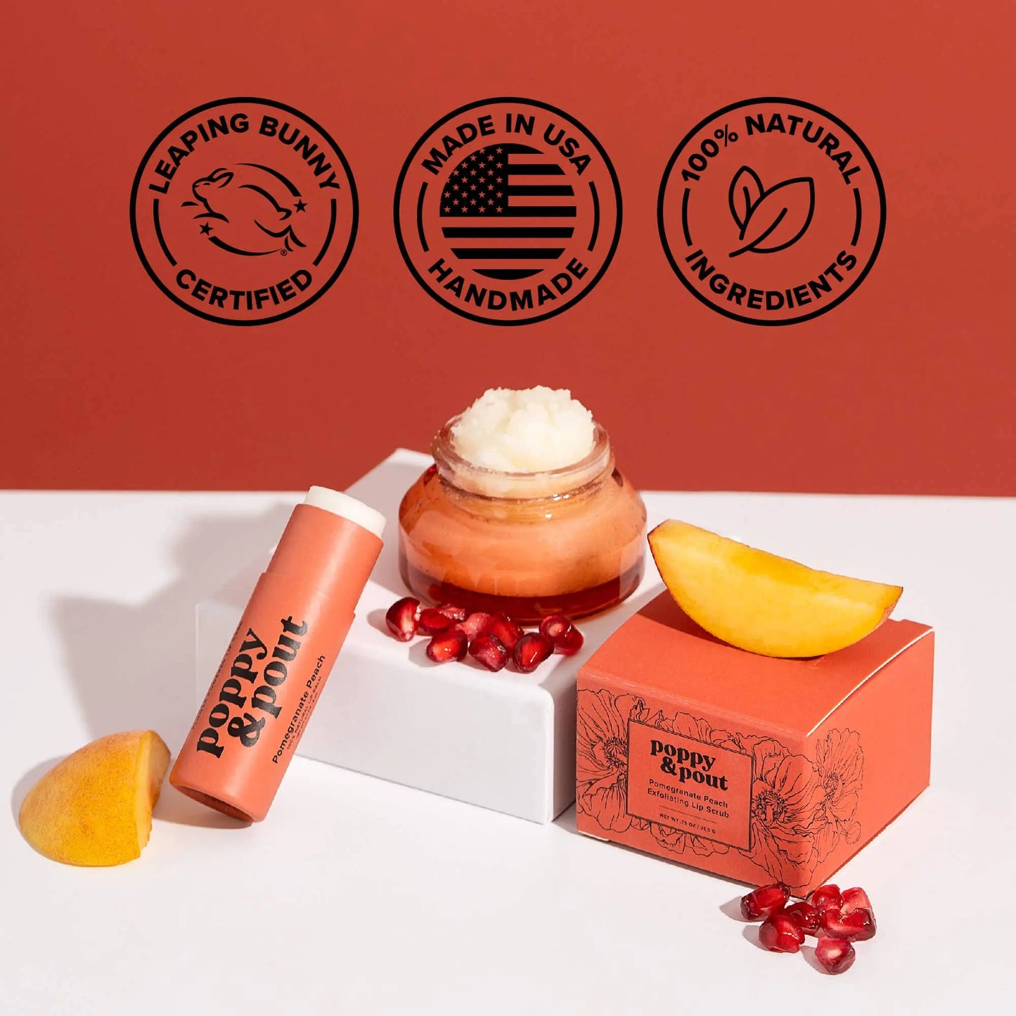 Pomegranate Peach Lip Balm - cleansefaceandbodybar