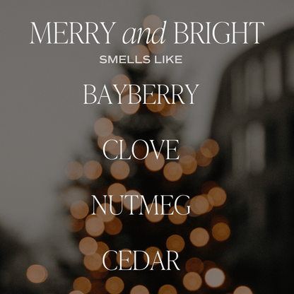 Merry and Bright Soy Candle | 9oz. Clear Jar - cleansefaceandbodybar