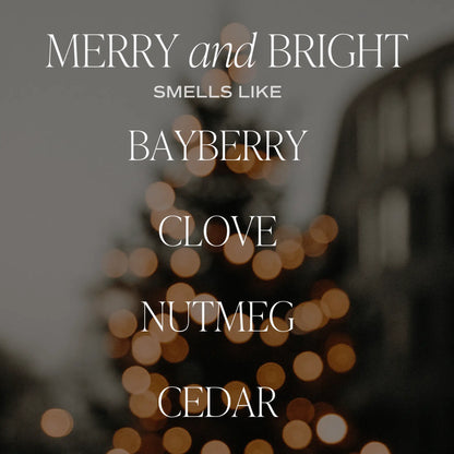 Merry and Bright Soy Candle - Clear Jar - 9 oz - cleansefaceandbodybar