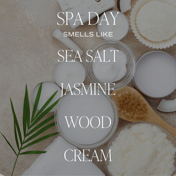 Spa Day Tinted Glass Jar Reed Diffuser Sweet Water Decor Cleanse Face & Body Bar