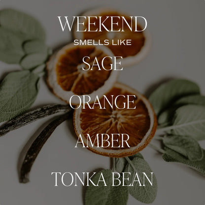 Weekend Soy Candle - Amber Jar - 9 oz - cleansefaceandbodybar