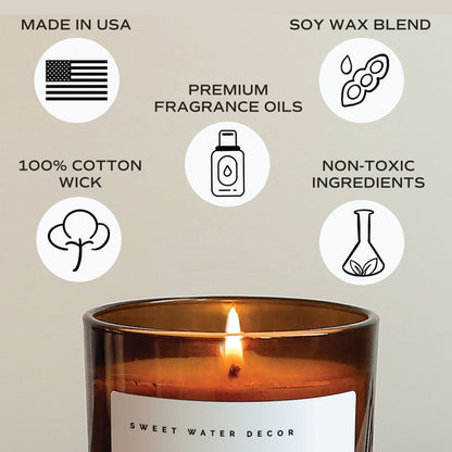 Cozy Season Soy Candle - Amber Jar - 11 oz