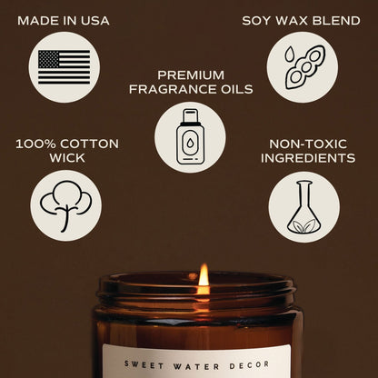 Spa Day Soy Candle - Amber Jar - 9 oz