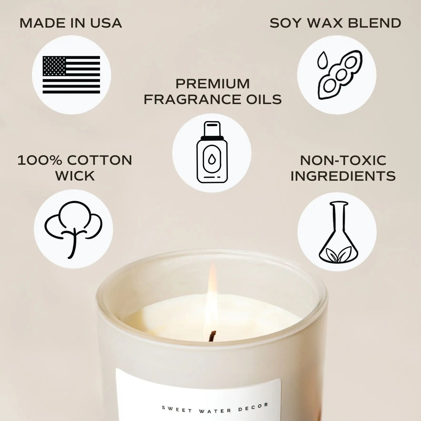 By The Fireside Soy Candle Sweet Water Decor