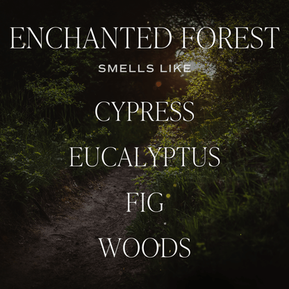 Enchanted Forest Soy Candle - Green Matte Jar - 15 oz (Cypress and Fig) Sweet Water Decor