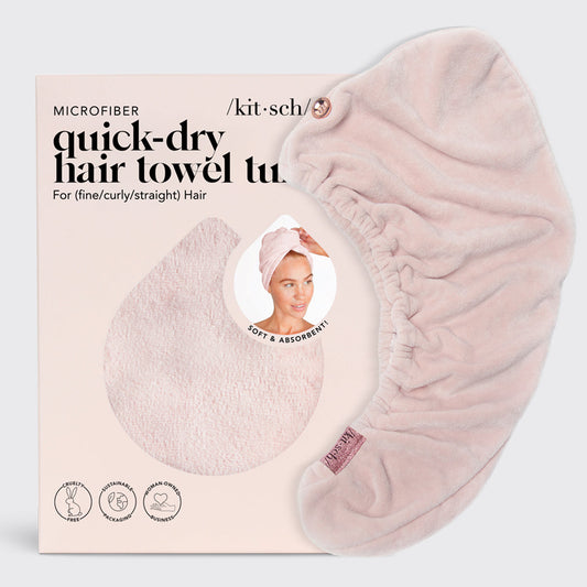 Blush Microfiber Hair Towel KITSCH