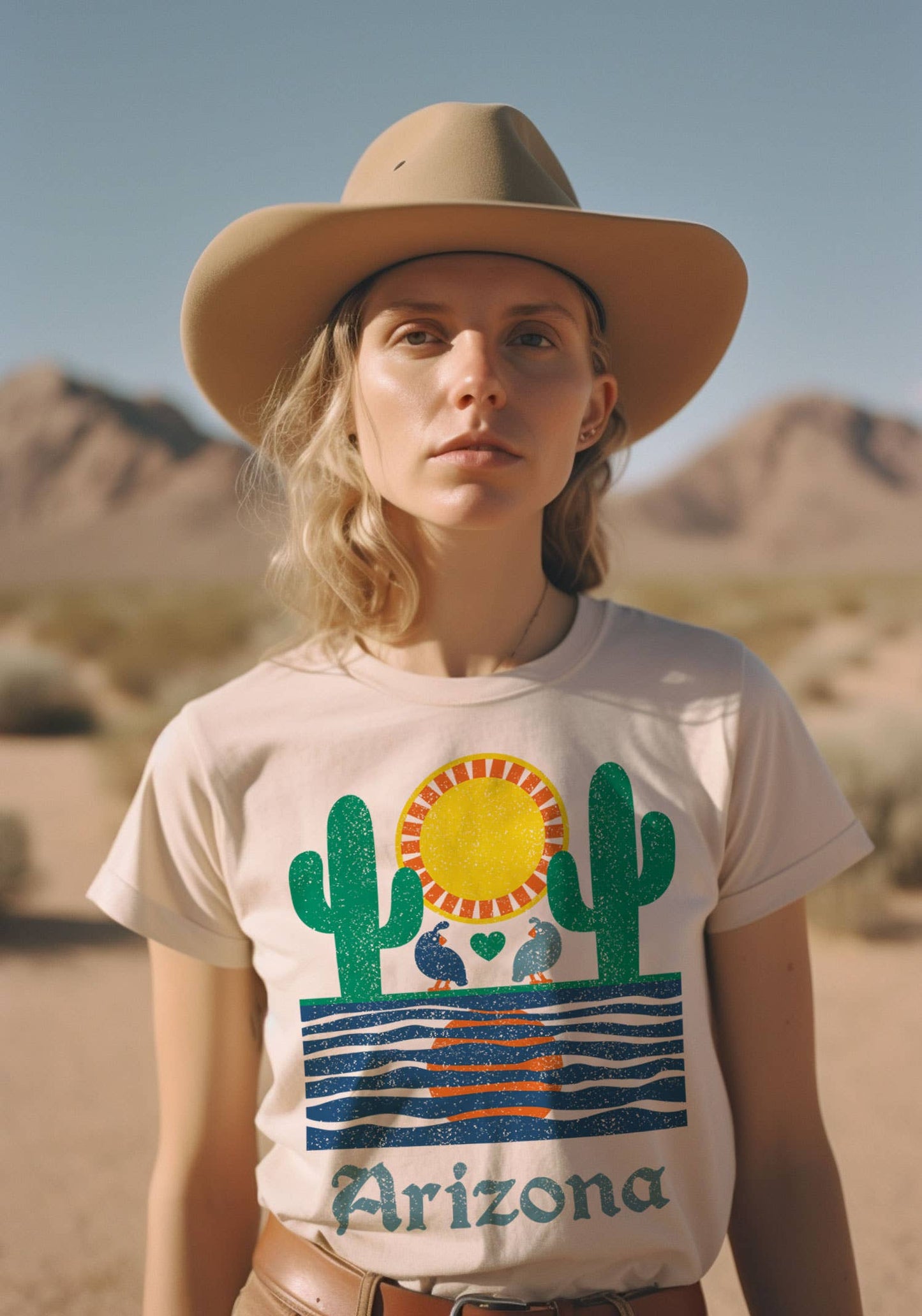 Kaeraz | Quail Mirage Arizona Tee Shirt, Arizona t-shirt