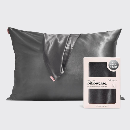 Satin Pillowcase - Charcoal Grey KITSCH