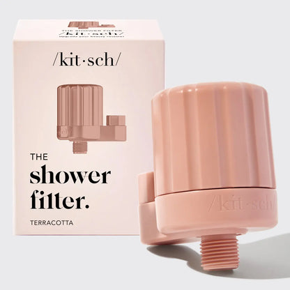 Terracotta water filter for shower