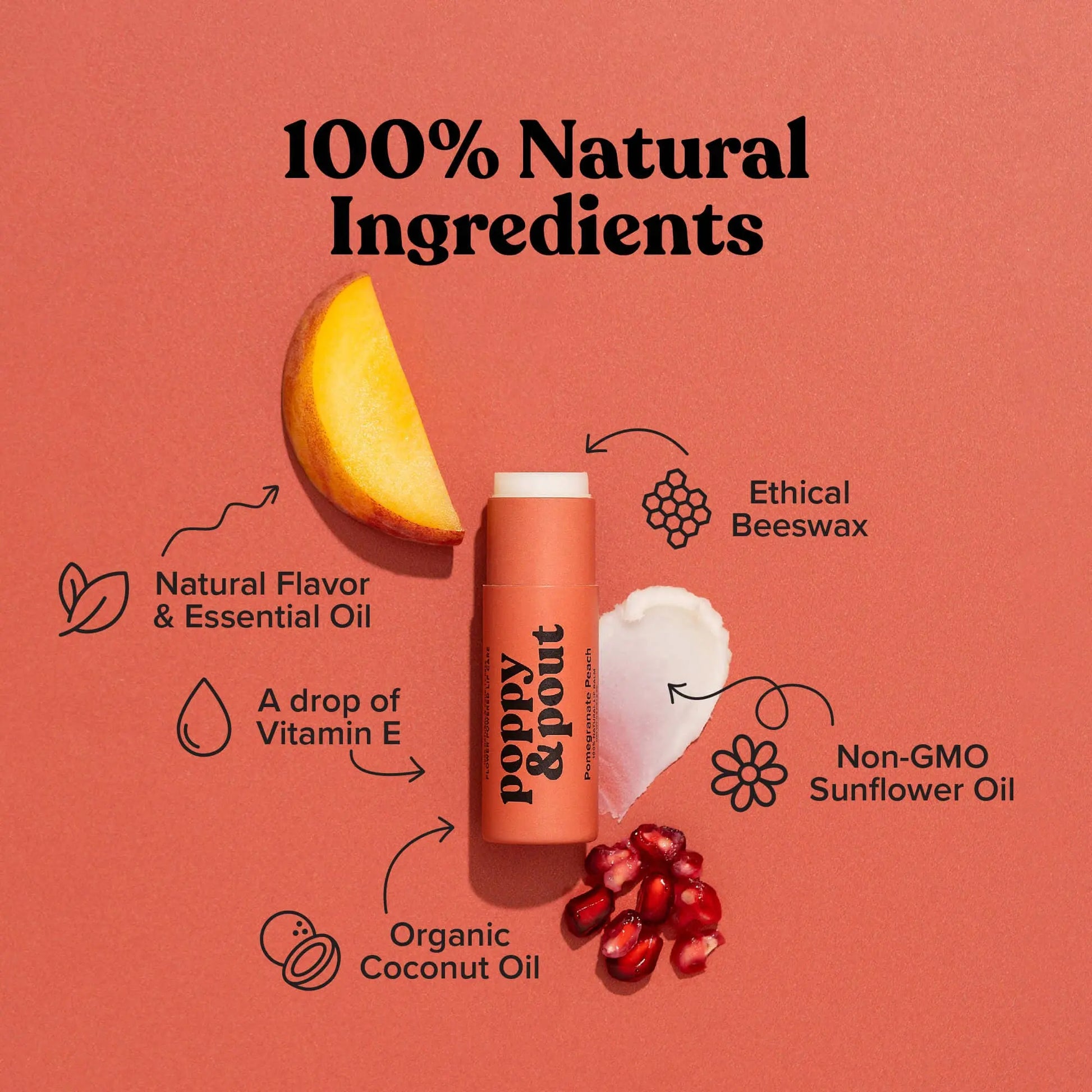 Pomegranate Peach Lip Balm - cleansefaceandbodybar