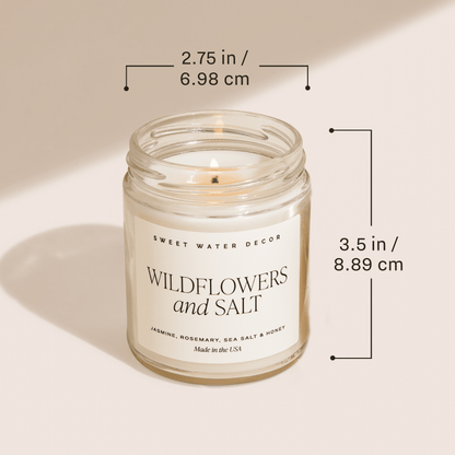 Warm and Cozy Soy Candle - Clear Jar - 9 oz - cleansefaceandbodybar