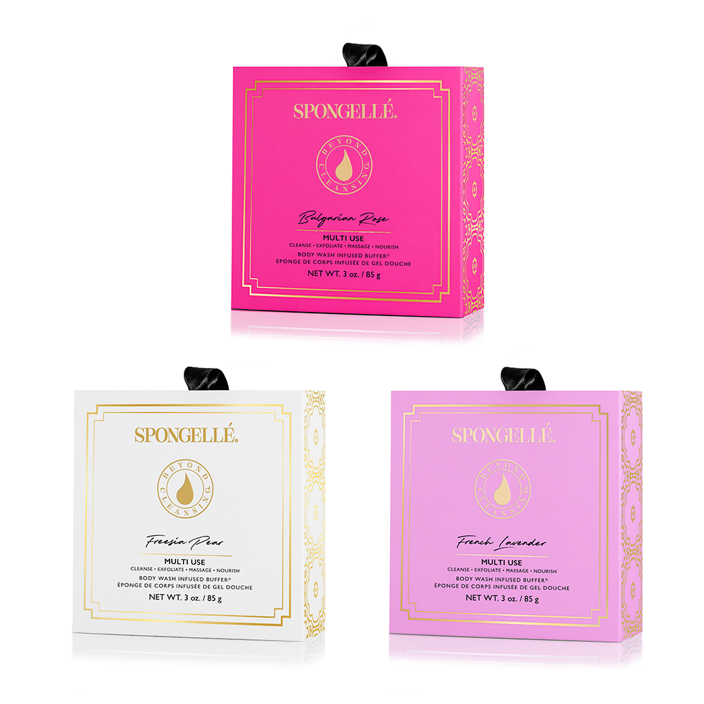Floral Boxed Flower Set Spongellé Cleanse Face & Body Bar