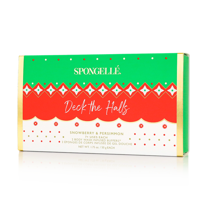 Deck the Halls | Holiday Ornament Gift Set Spongellé Cleanse Face & Body Bar