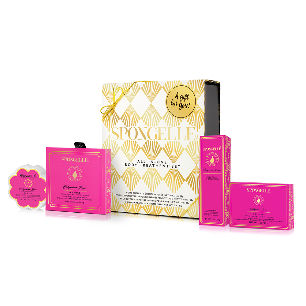 Bulgarian Rose | Daisy Gift Set Spongellé Cleanse Face & Body Bar