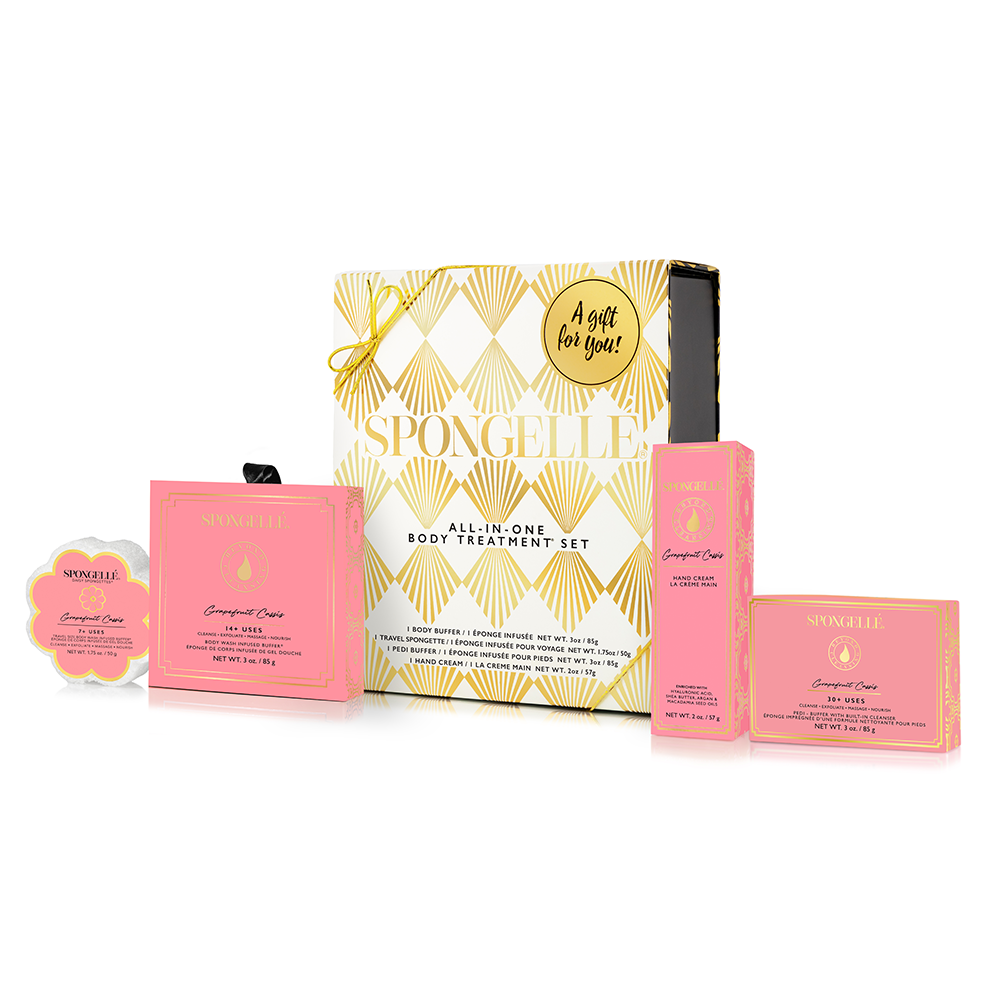 Grapefruit Cassis | Daisy Gift Set Spongellé Cleanse Face & Body Bar