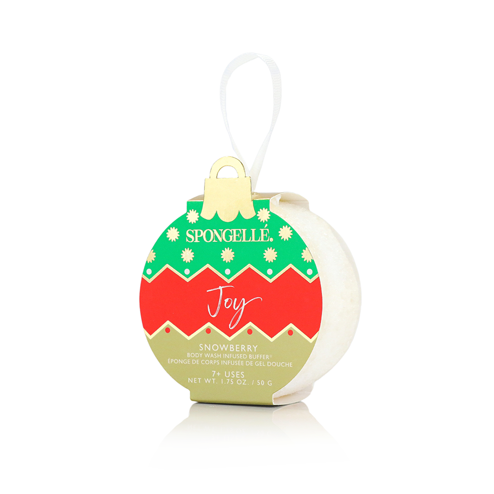 Deck the Halls | Holiday Ornament Gift Set Spongellé Cleanse Face & Body Bar
