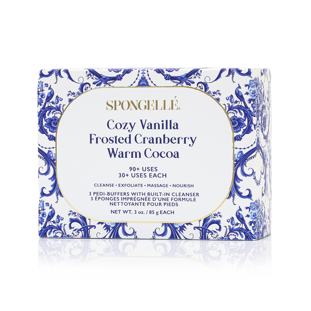 Pedi Buffer Trio Set 3 Spongellé Cleanse Face & Body Bar
