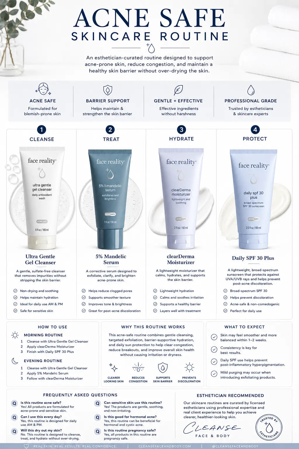 Acne Safe Skincare Routine