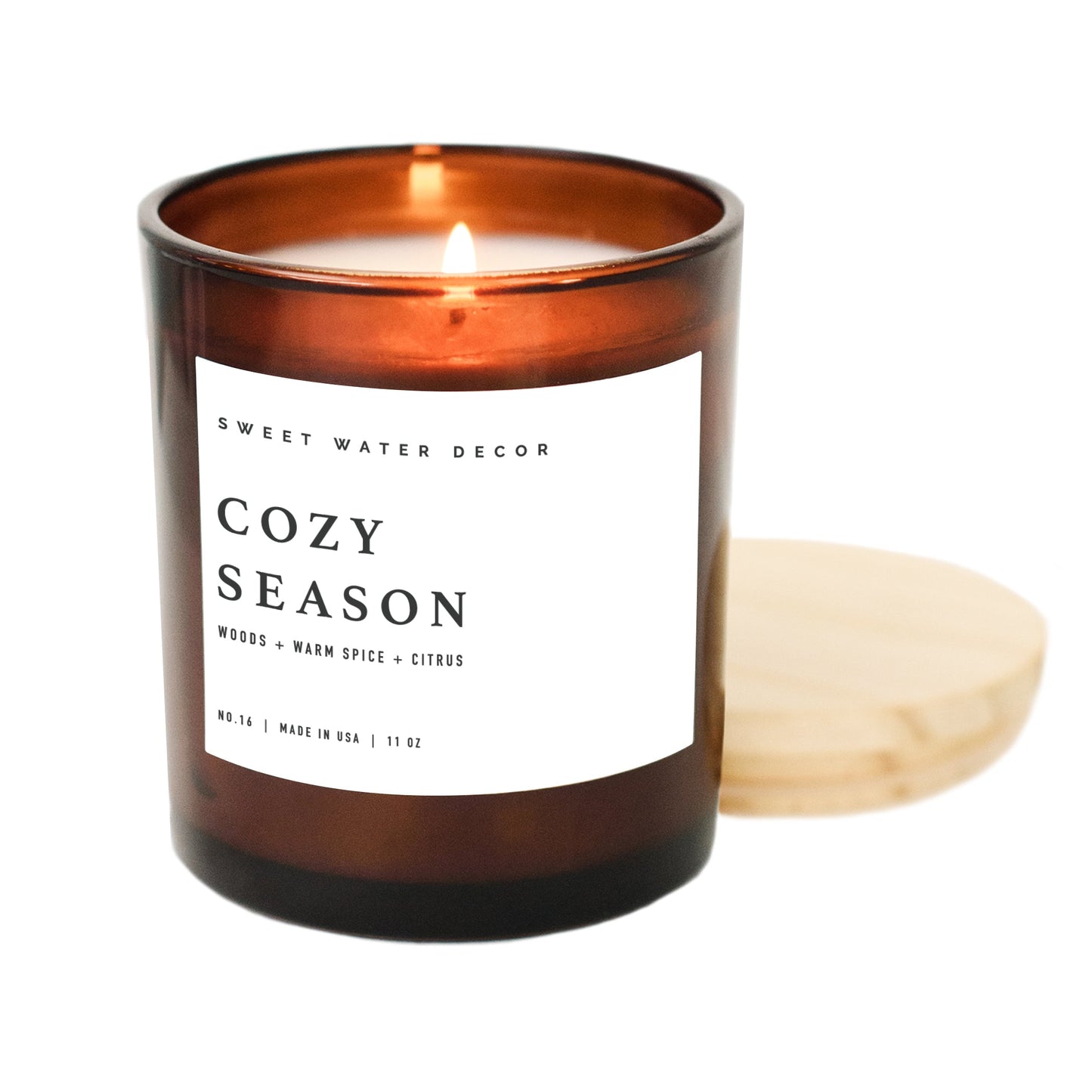 Cozy Season Soy Candle - Amber Jar - 11 oz