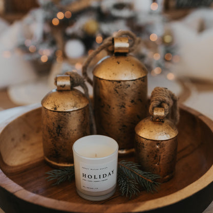 Holiday Soy Candle - White Jar - 11 oz