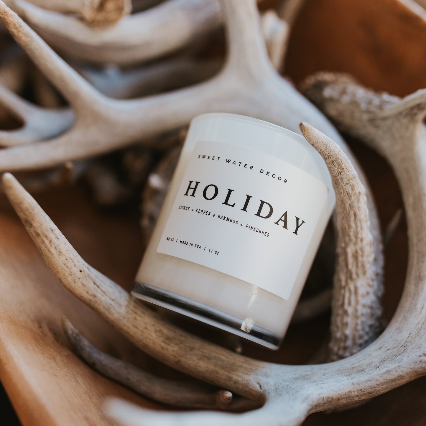 Holiday Soy Candle - White Jar - 11 oz - cleansefaceandbodybar