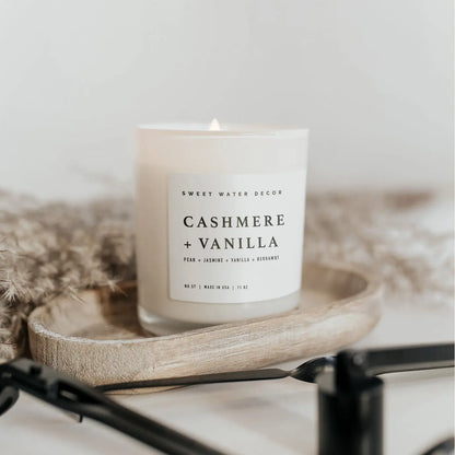 Cashmere and Vanilla Soy Candle Sweet Water Decor