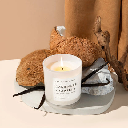 Cashmere and Vanilla Soy Candle Sweet Water Decor