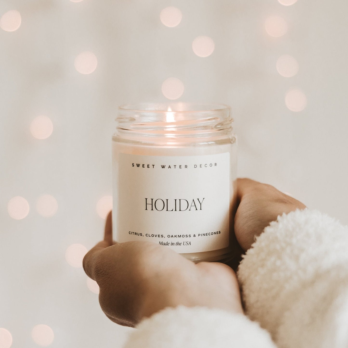 Holiday Soy Candle - Clear Jar - 9 oz