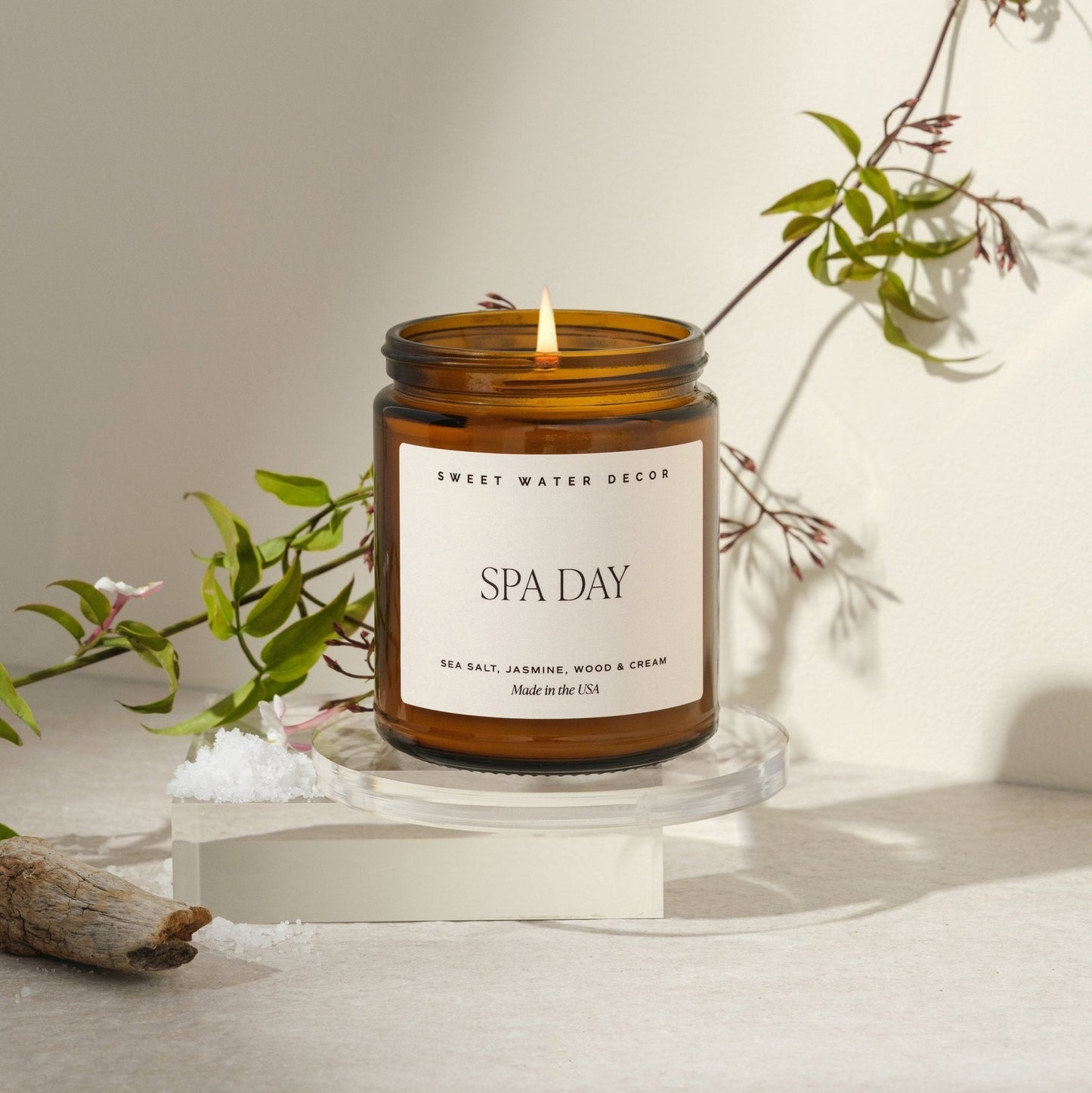 Spa Day Soy Candle - Amber Jar - 9 oz