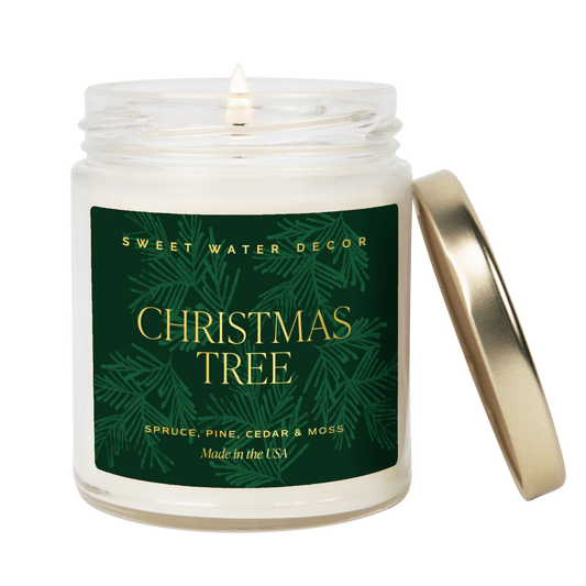 Christmas Tree Soy Candle - Clear Jar - 9 oz