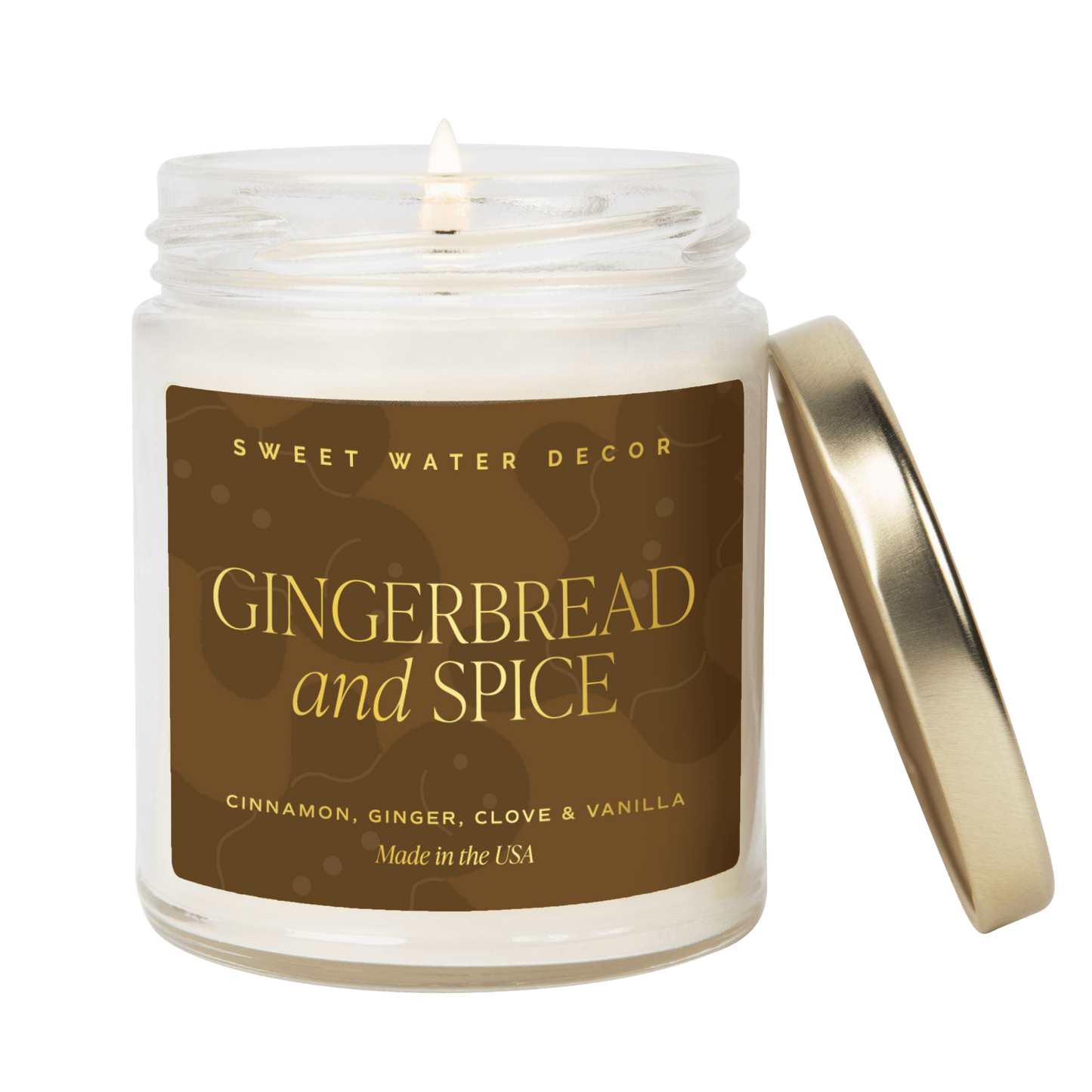 Gingerbread and Spice Soy Candle - Clear Jar - 9 oz