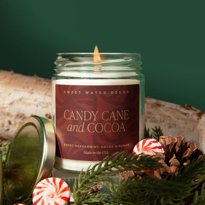 Candy Cane and Cocoa Soy Candle Sweet Water Decor