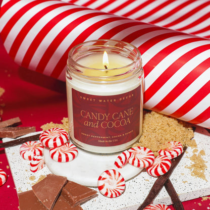 Candy Cane and Cocoa Soy Candle