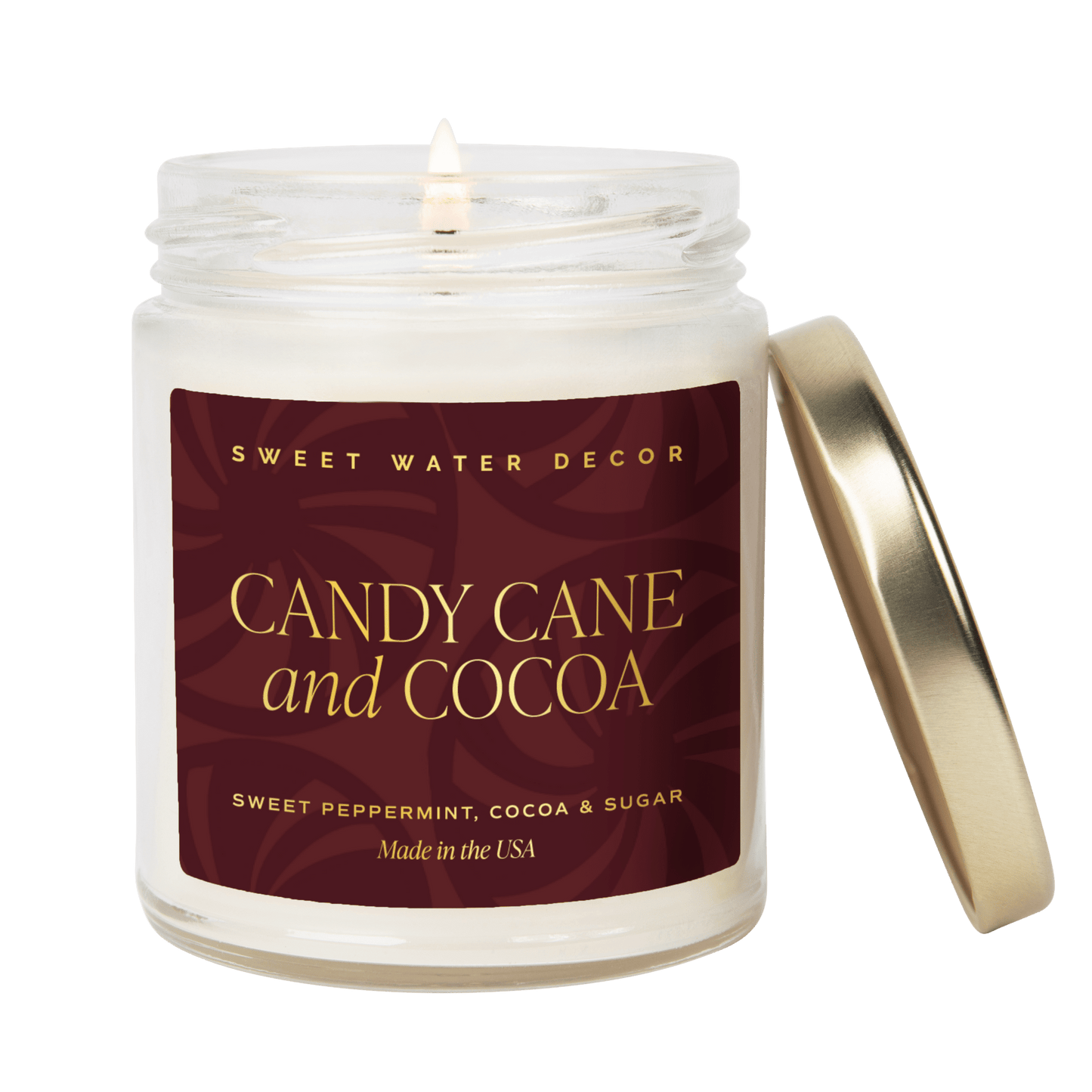 Candy Cane and Cocoa Soy Candle Sweet Water Decor