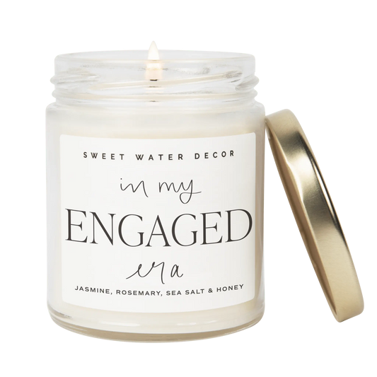 In My Engaged Era Soy Candle - Clear Jar - 9 oz - cleansefaceandbodybar