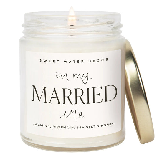 In My Married Era Soy Candle - Clear Jar - 9 oz - cleansefaceandbodybar