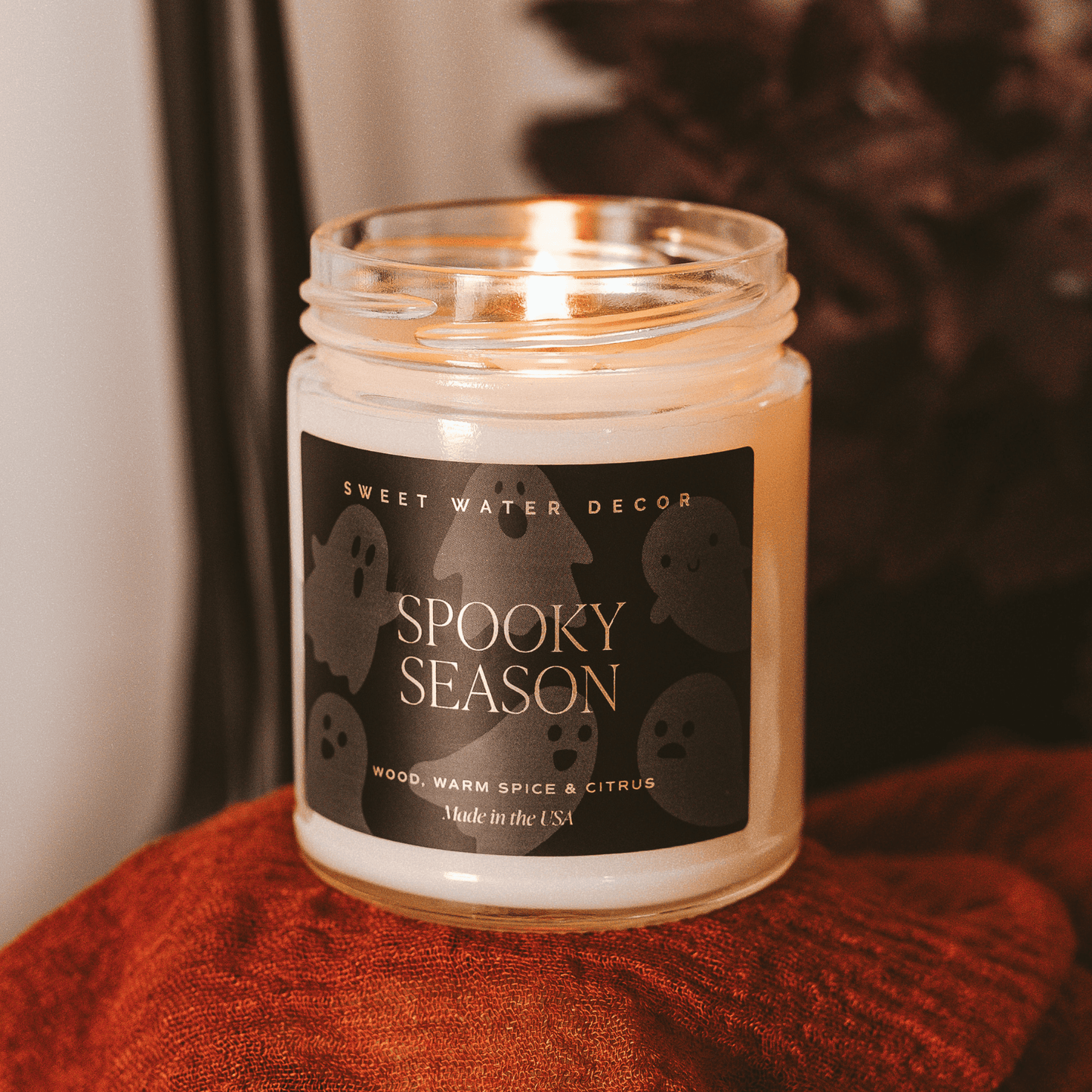 Spooky Season Soy Candle | 9oz. Clear Jar - cleansefaceandbodybar