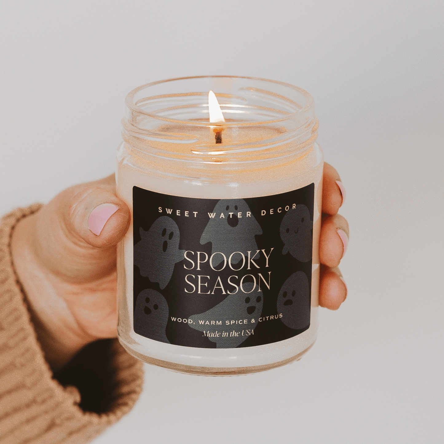 Spooky Season Soy Candle | 9oz. Clear Jar