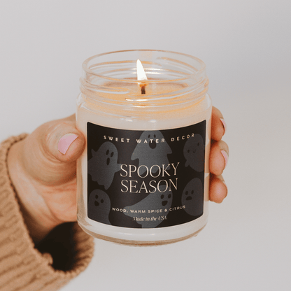 Spooky Season Soy Candle | 9oz. Clear Jar - cleansefaceandbodybar