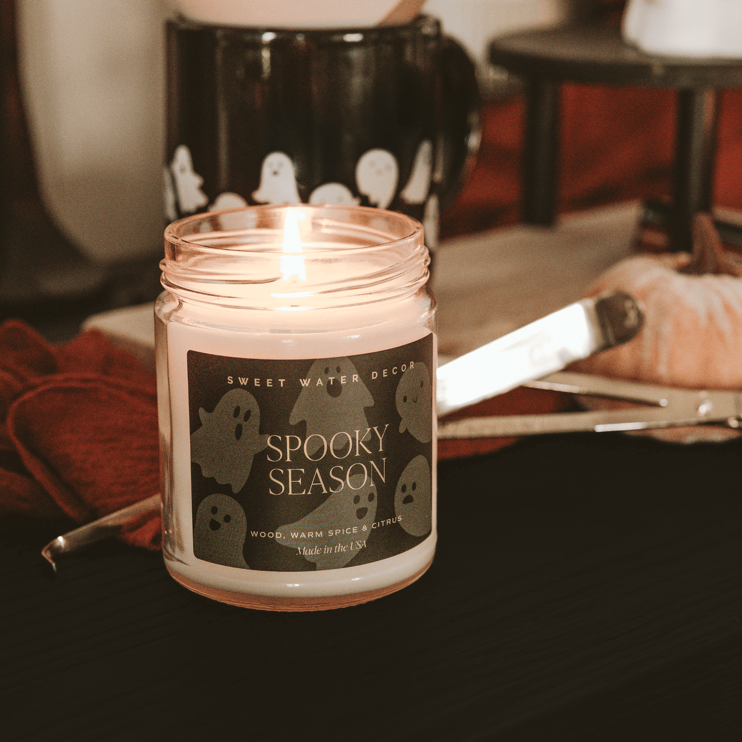 Spooky Season Soy Candle | 9oz. Clear Jar