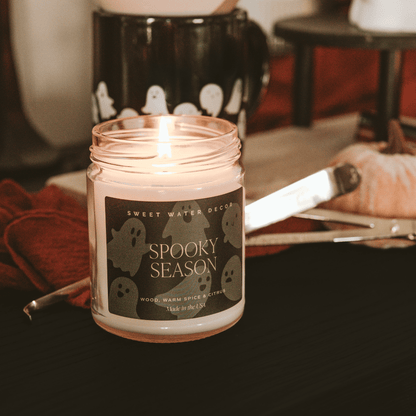 Spooky Season Soy Candle | 9oz. Clear Jar - cleansefaceandbodybar