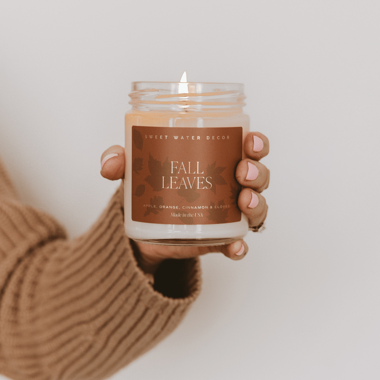 Fall Leaves Soy Candle | 9oz. Clear Jar