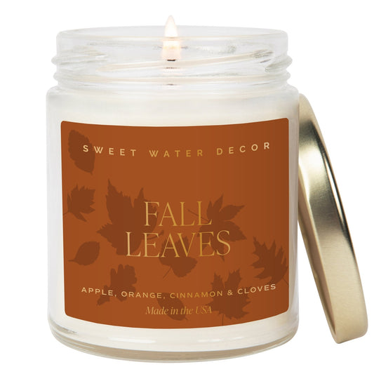 Fall Leaves Soy Candle | 9oz. Clear Jar