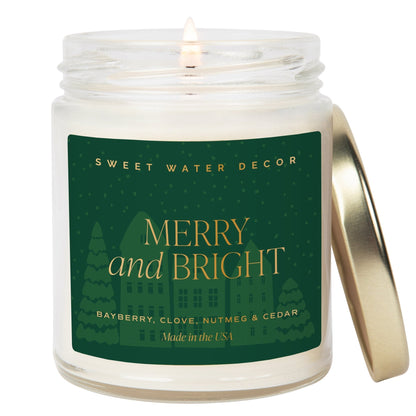 Merry and Bright Soy Candle | 9oz. Clear Jar - cleansefaceandbodybar