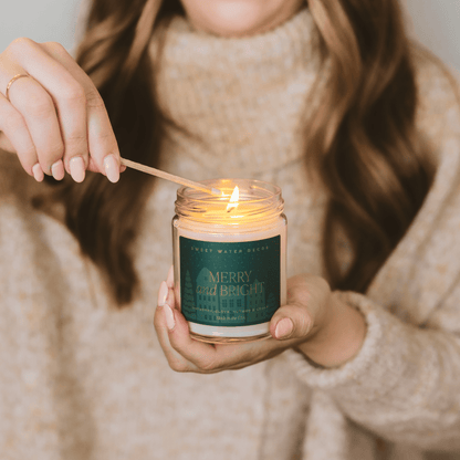 Merry and Bright Soy Candle | 9oz. Clear Jar - cleansefaceandbodybar