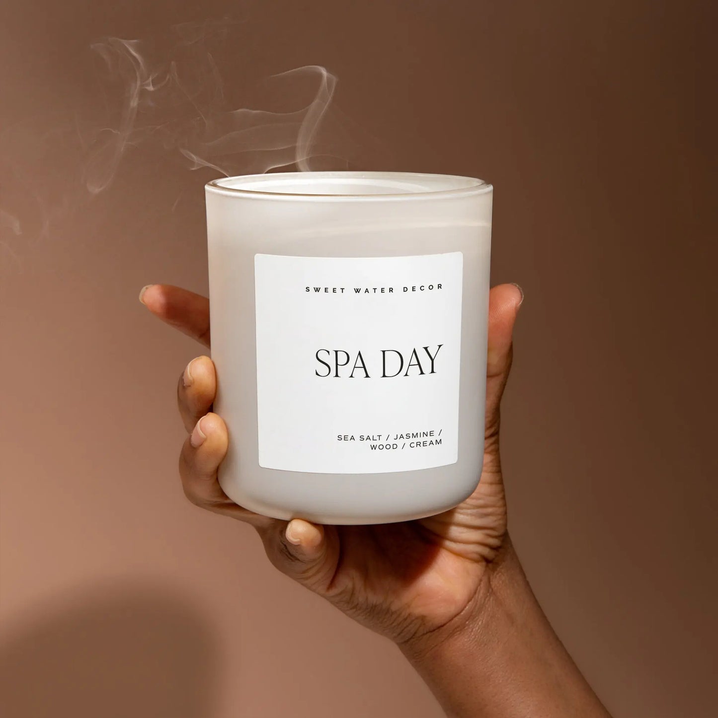 Spa Day Soy Candle - Tan Matte Jar - 15 oz - cleansefaceandbodybar