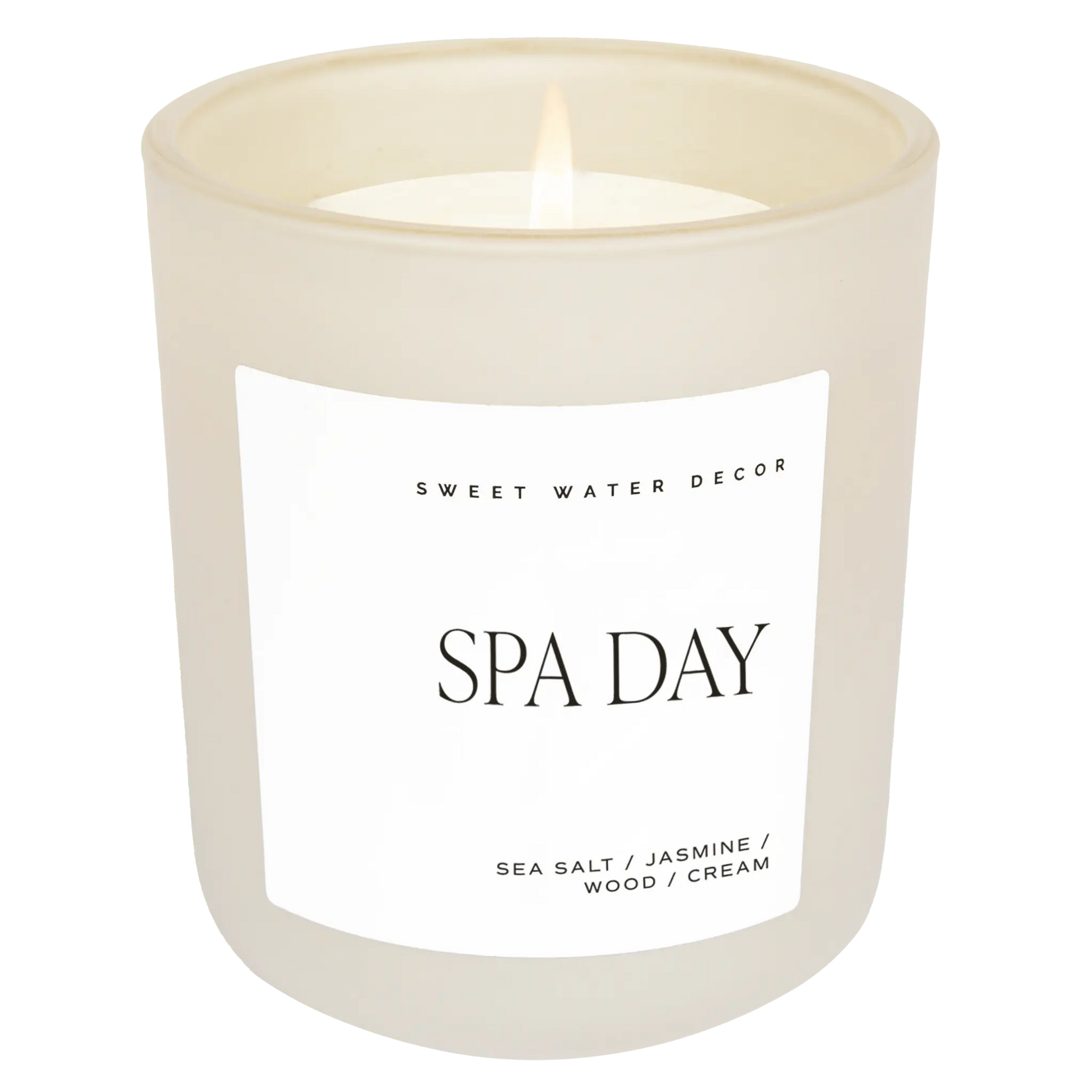 Spa Day Soy Candle - Tan Matte Jar - 15 oz - cleansefaceandbodybar