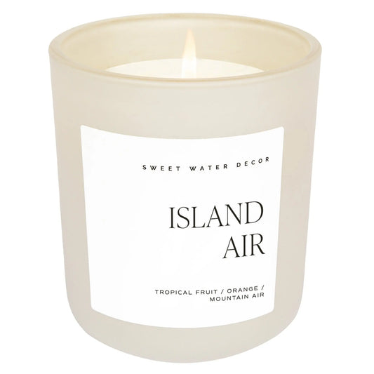 Island Air Soy Candle - Tan Matte Jar - 15 oz - cleansefaceandbodybar