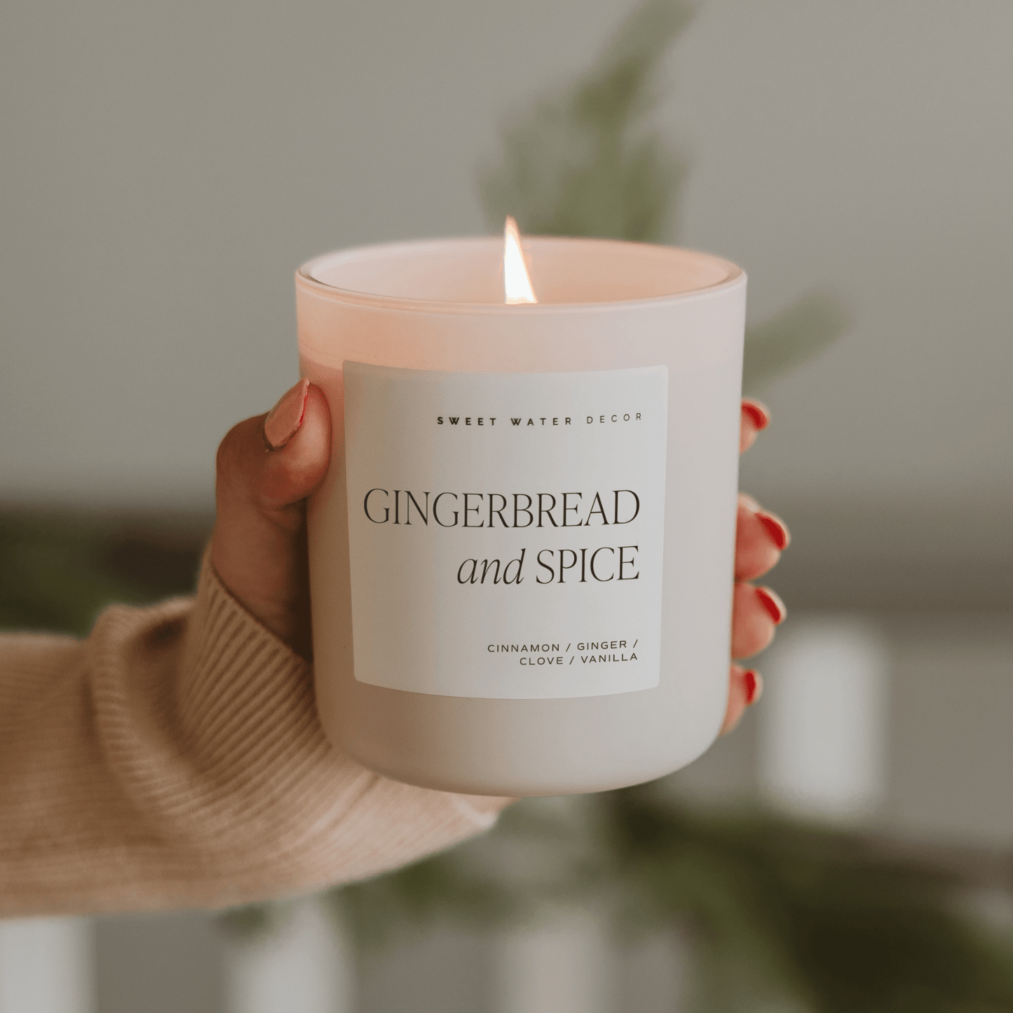 Gingerbread and Spice Soy Candle - Tan Matte Jar - 15 oz